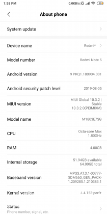 XIAOMI REDMI NOTE 5 PRO (4/64 GB)